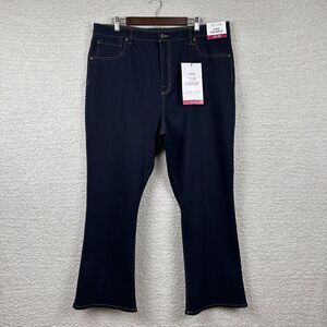 Faith Jeans Womens 22W‎ Plus Dark Wash Denim Hi-Rise Slim Bootcut